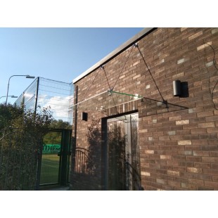 Стеклянный козырек на подвесах 